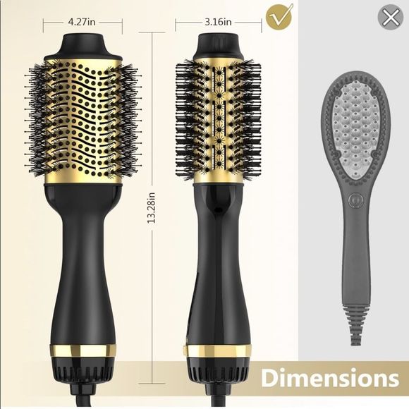 NWT and Box Hair Dryer Brush, Blow Dryer Brush, 4 in 1 Hot Brush Gold BLOW DRYER - Picture 2 of 7